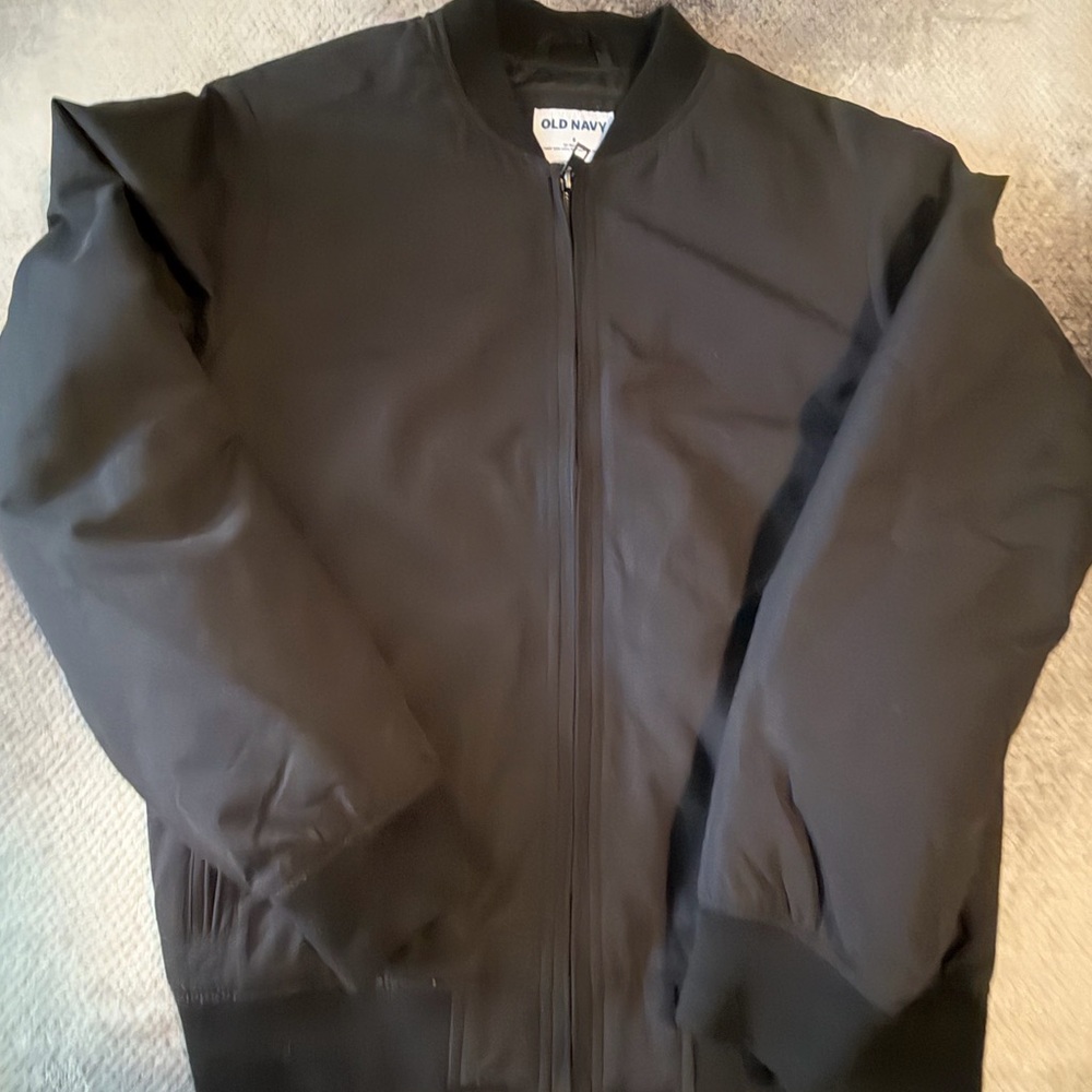 Old Navy Men's Classic Black Bomber Jacket
